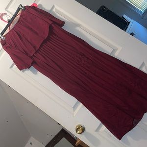 Maroon maxi dress